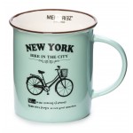 Light Blue New York Bicycle Mug